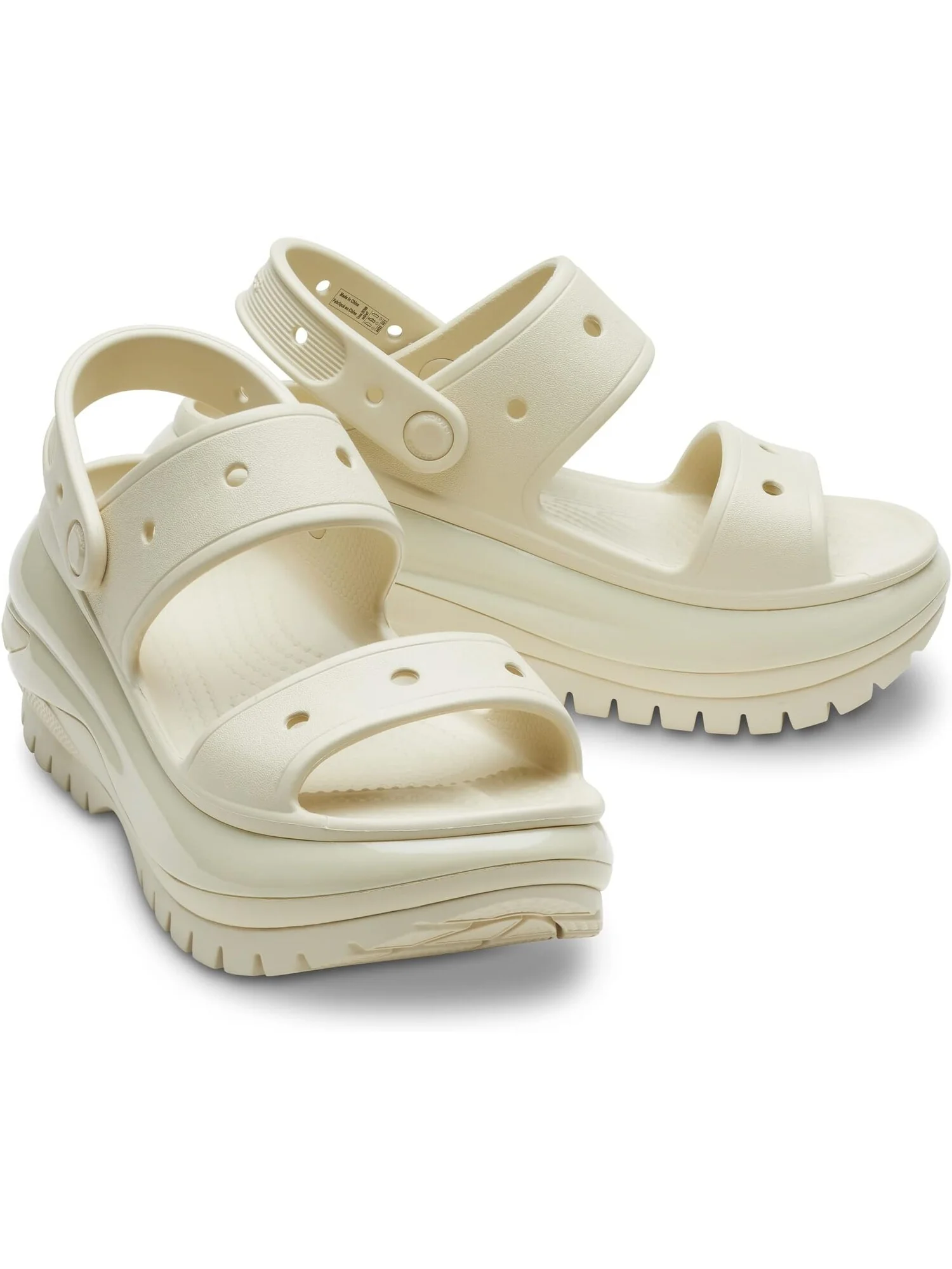 Босоножки Classic Mega Crush Sandal Crocs — бежевый