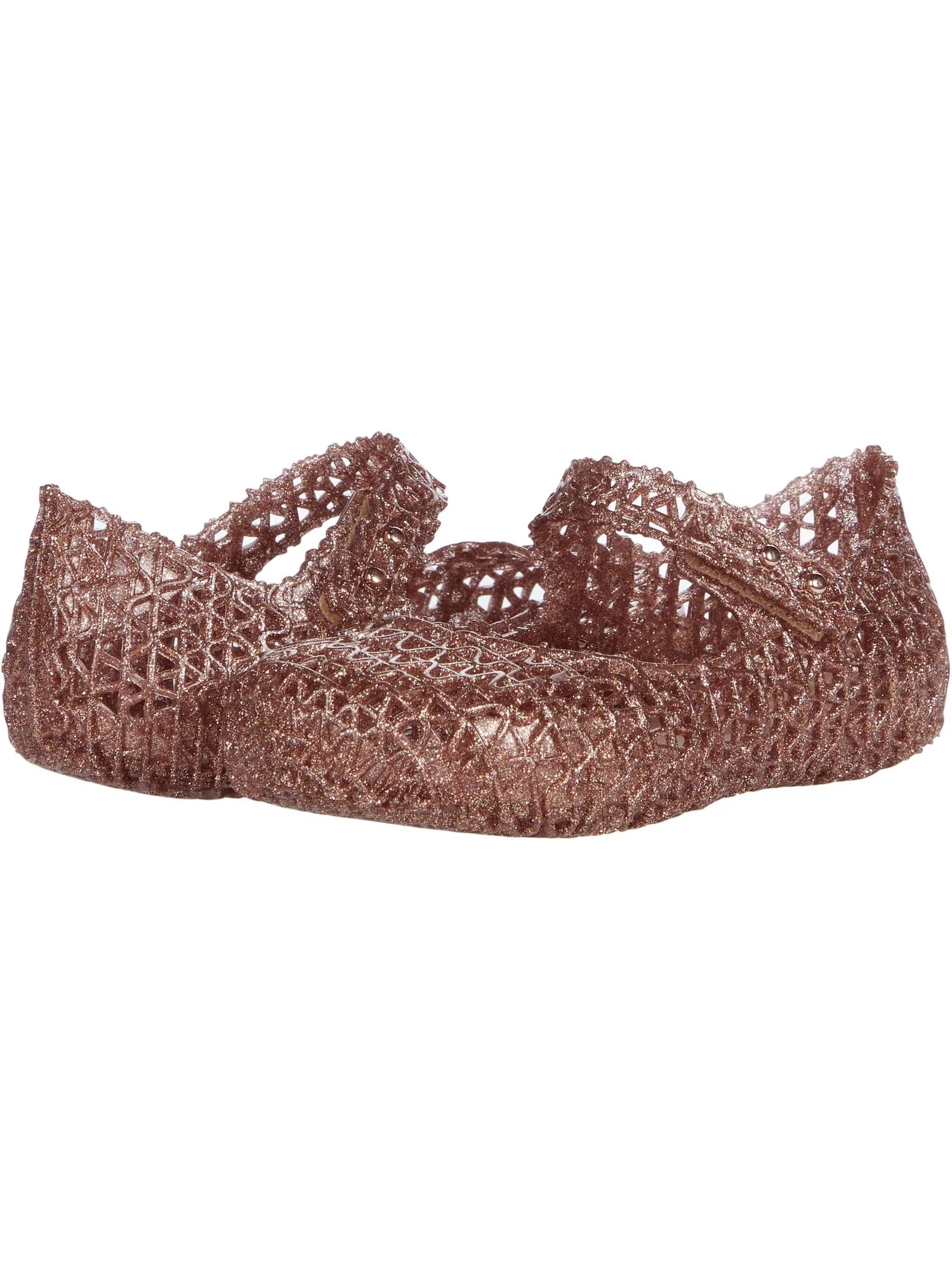 Детские балетки Mini Melissa Campana Papel с блестками — серебристый