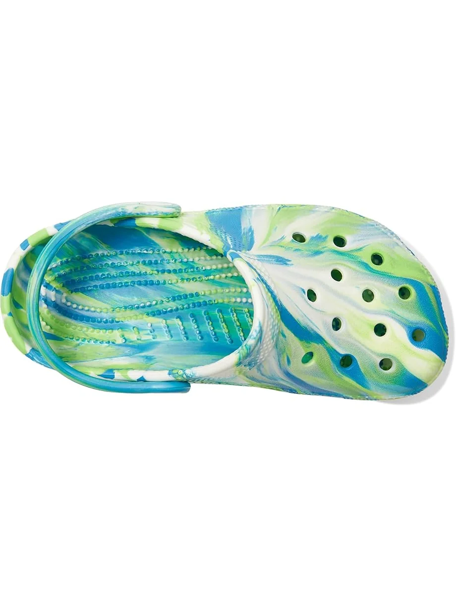 Сабо Crocs Kids Classic Marbled Tie-Dye Clog — изображение 2 из 7, синий/мульти темный