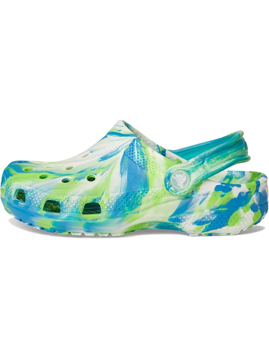 Сабо Crocs Kids Classic Marbled Tie-Dye Clog — изображение 4 из 7, синий/мульти темный