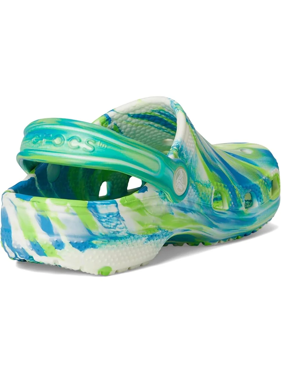 Сабо Crocs Kids Classic Marbled Tie-Dye Clog — изображение 5 из 7, синий/мульти темный