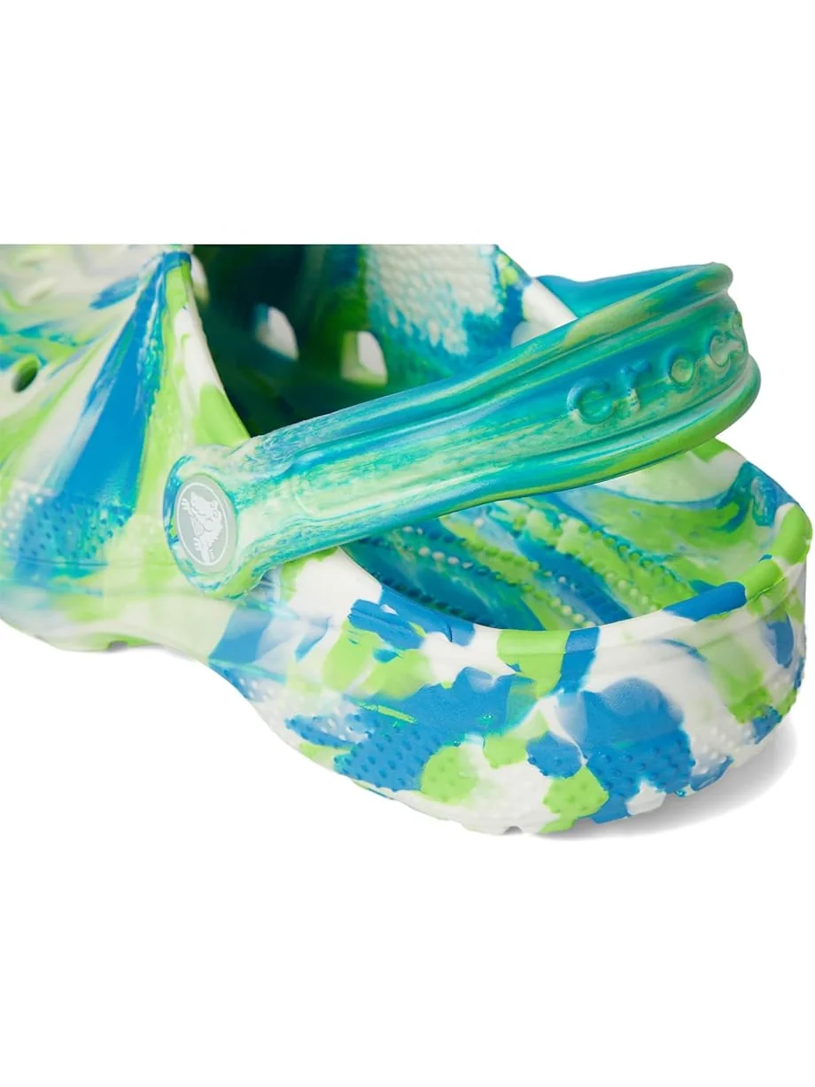 Сабо Crocs Kids Classic Marbled Tie-Dye Clog — изображение 6 из 7, синий/мульти темный