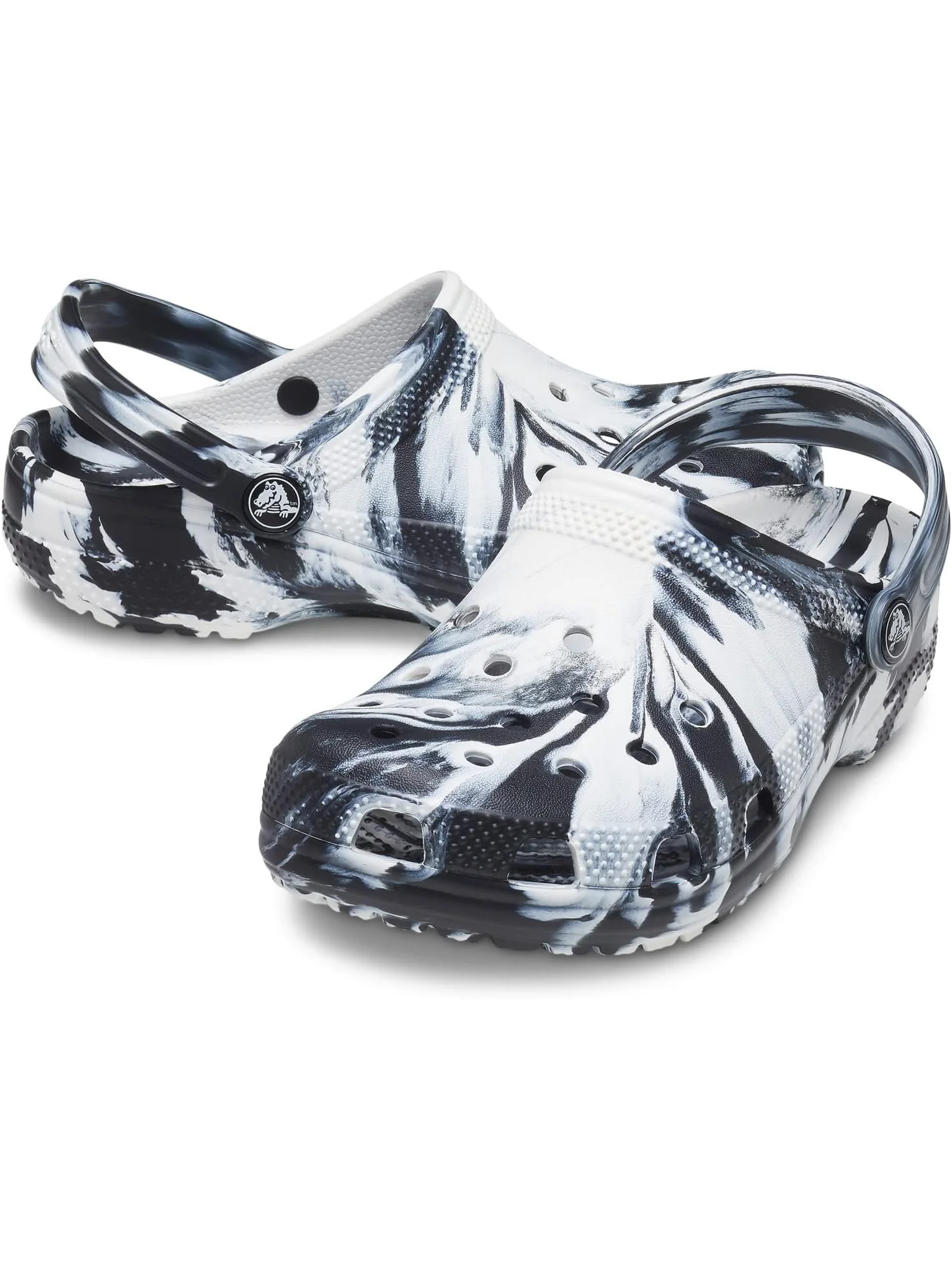 Сабо Classic Marbled Tie-Dye Clog Crocs — белый