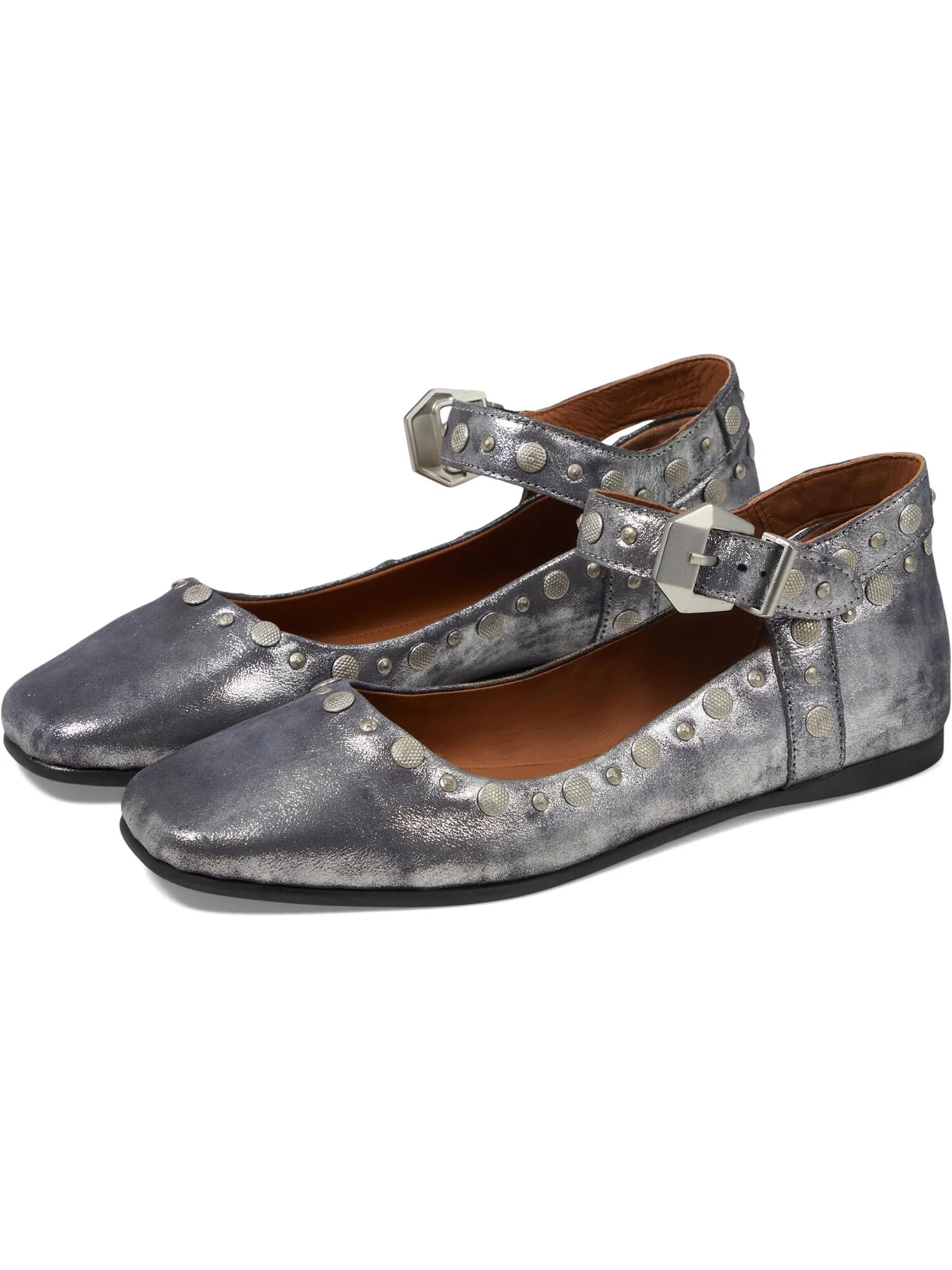 Балетки Mystic Mary Jane Flat Free People — серебристый
