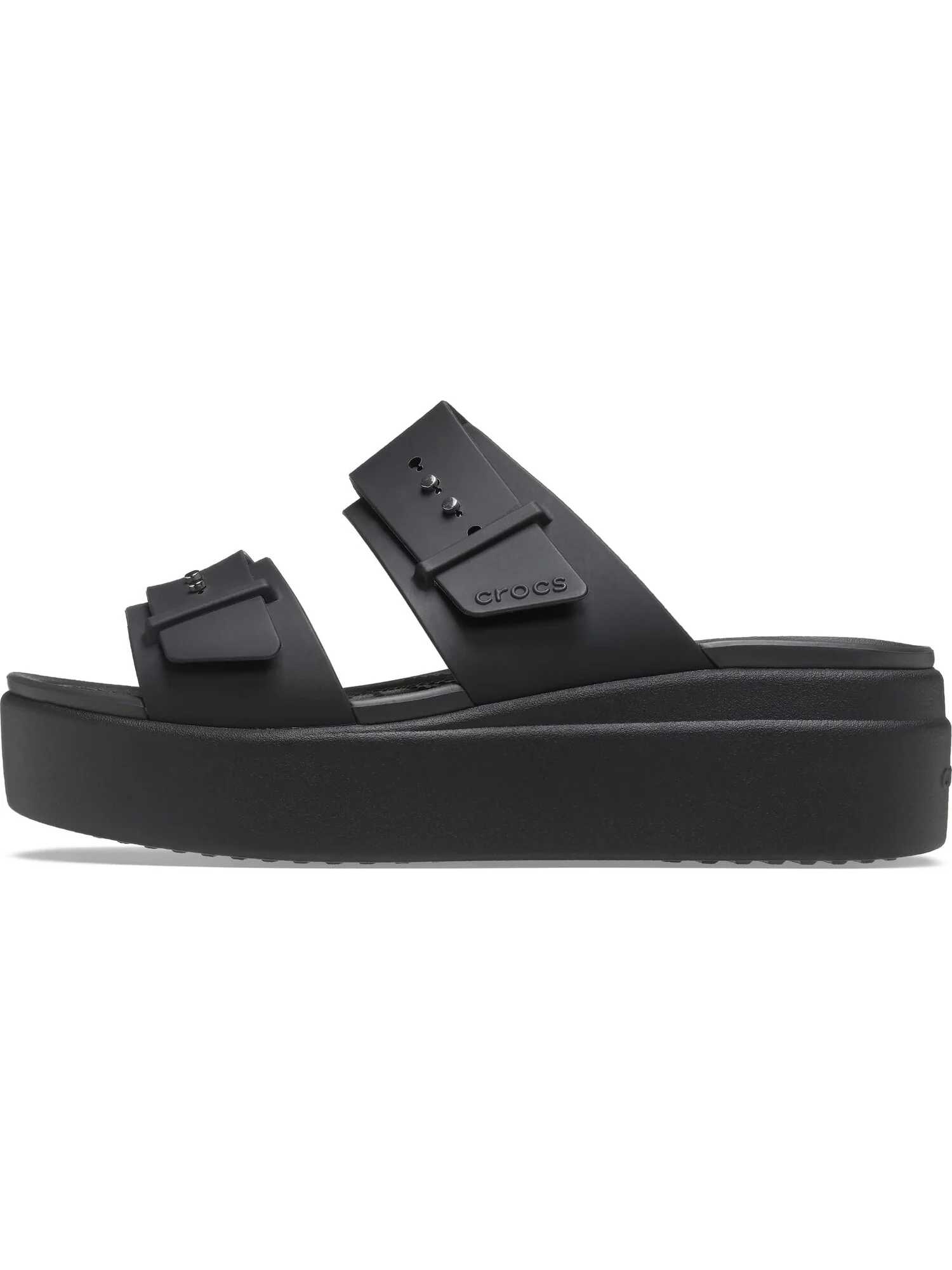 Сандалии на плоской подошве Brooklyn Buckle Low Wedge Crocs — 4
