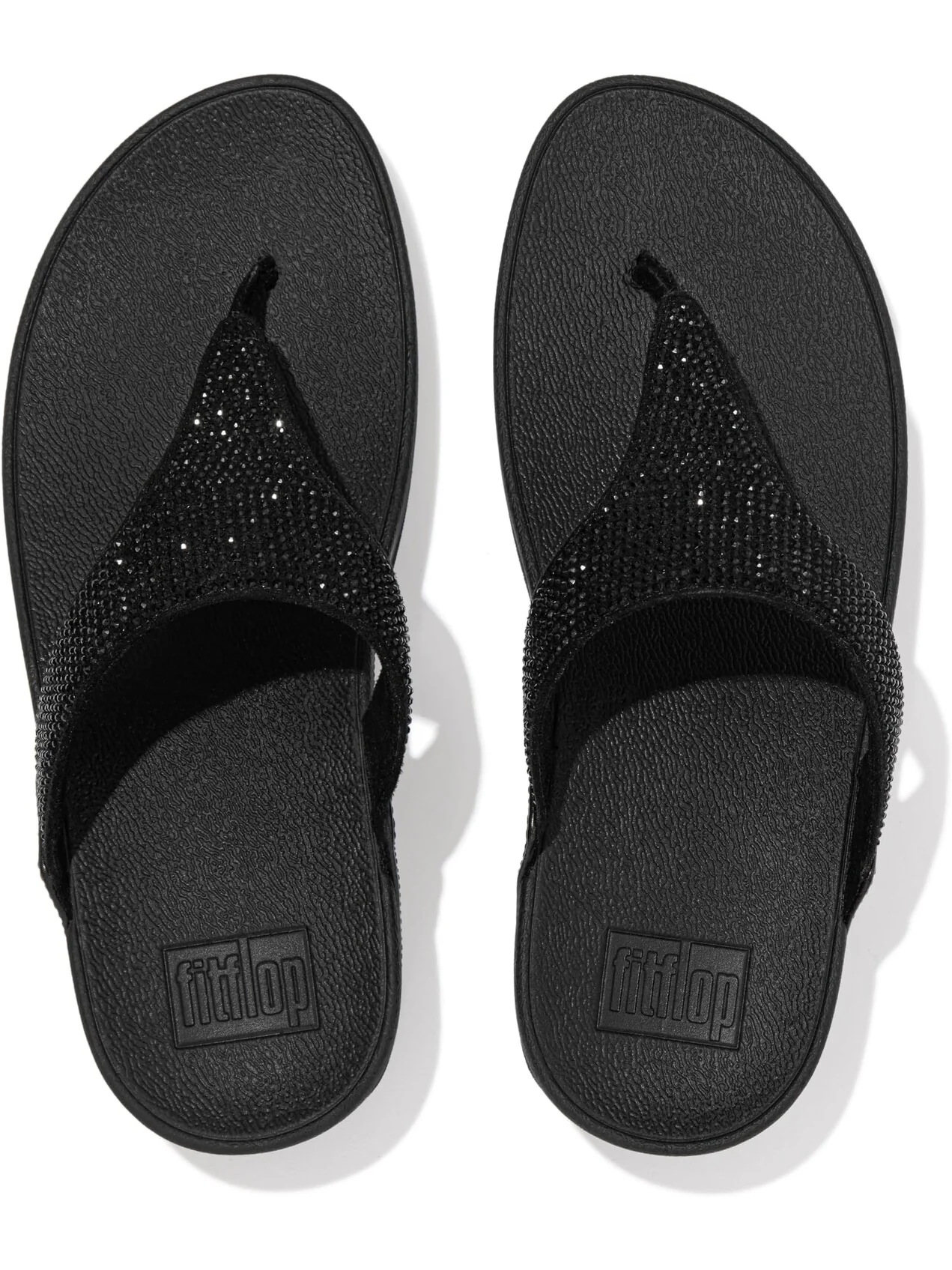 Шлепанцы Lulu Crystal Embellished Toe-Post Sandals FitFlop — 2
