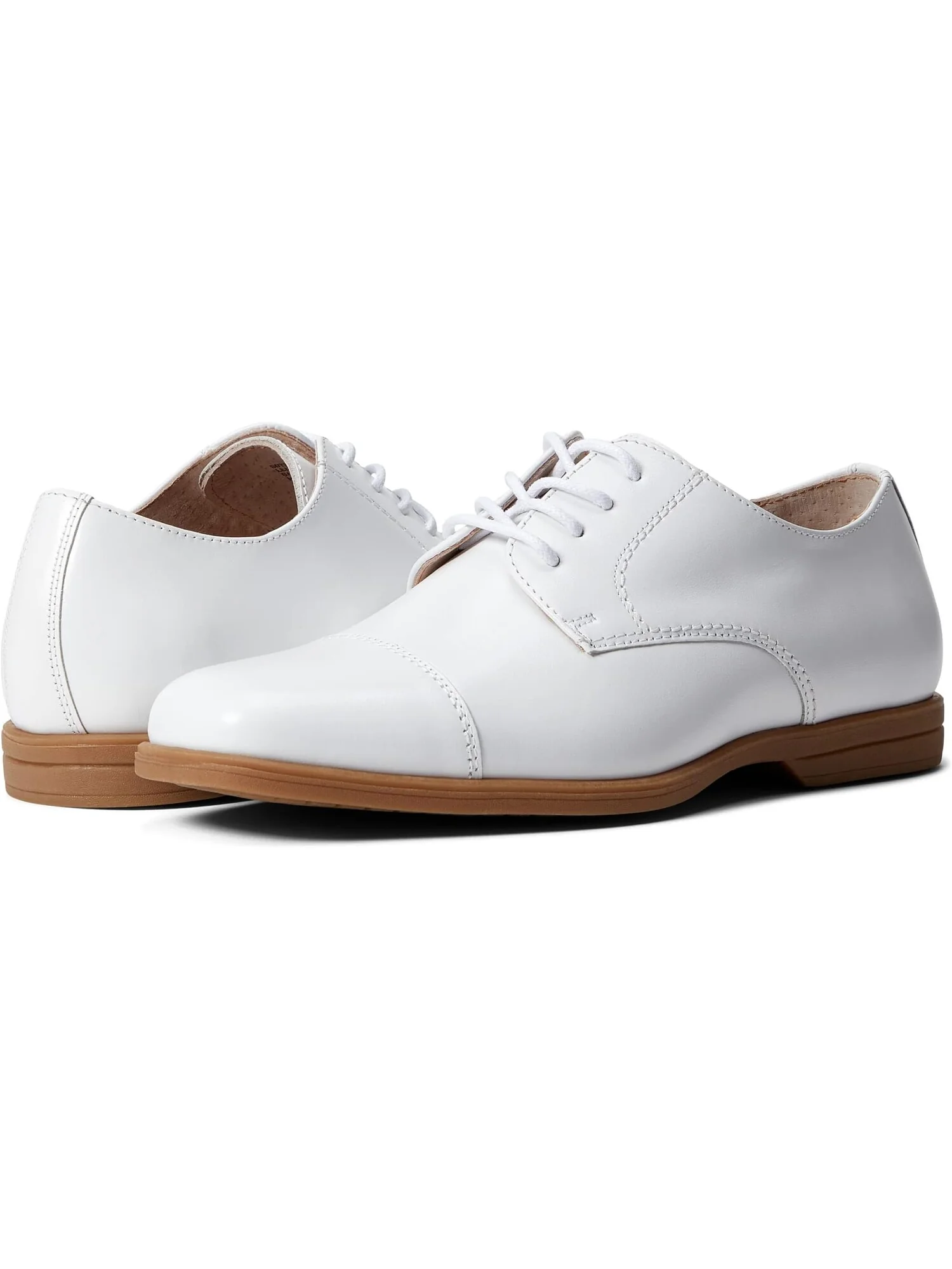 Оксфорды Reveal Cap Toe Ox, Jr. Florsheim, белая гладкая кожа — 1