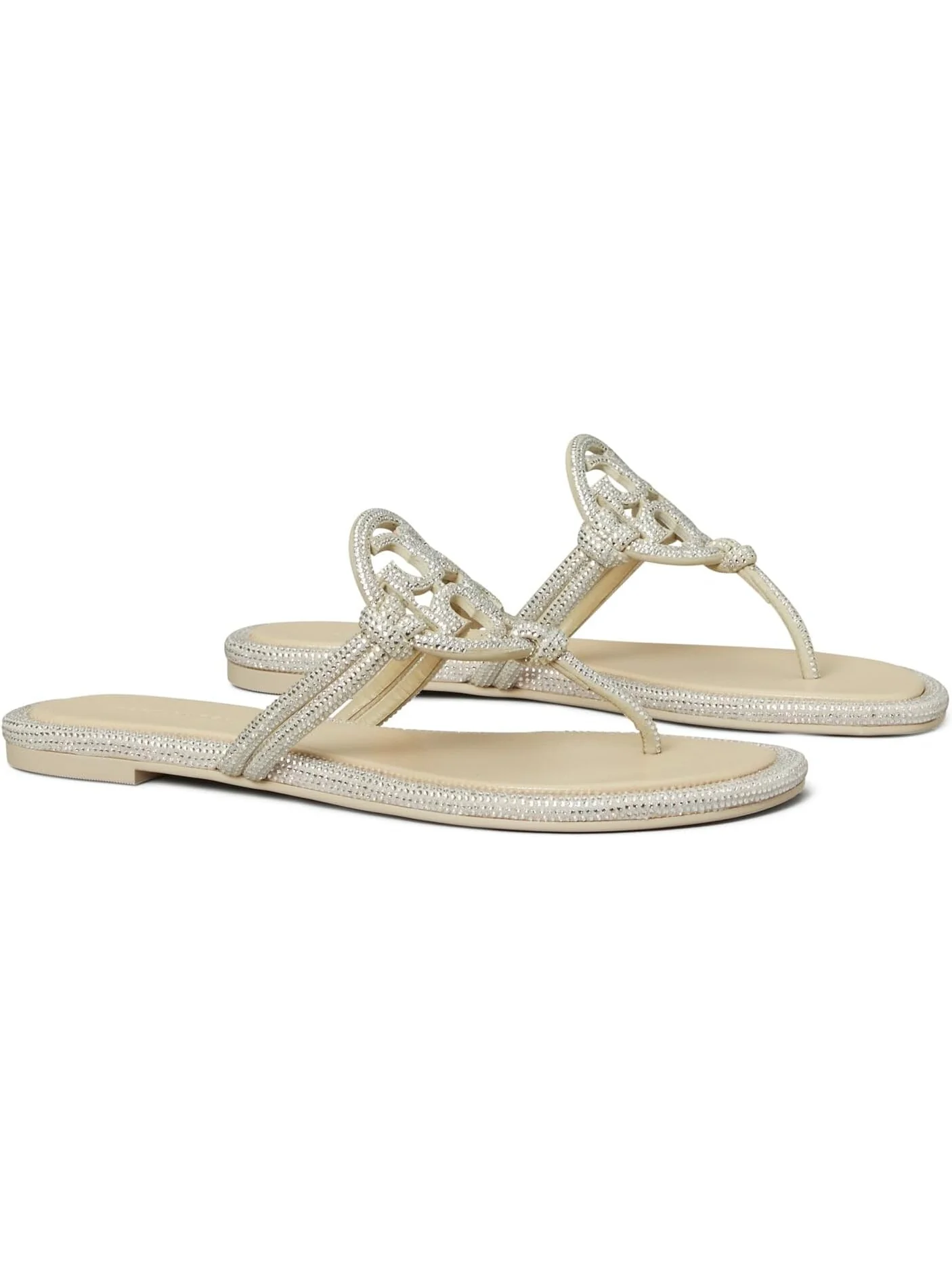 Сандалии на плоской подошве Miller Knotted Pave Tory Burch