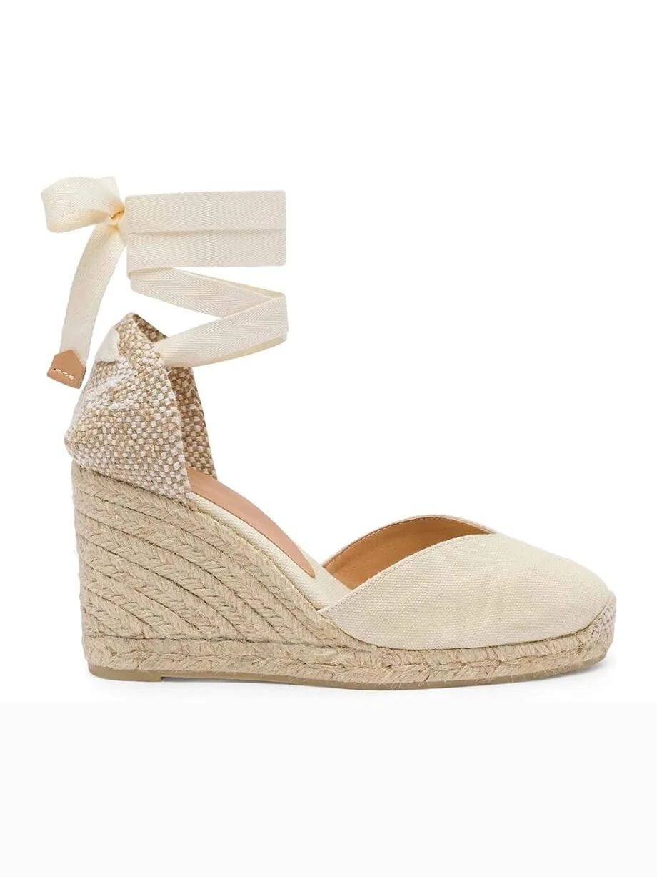 Сандалии CASTANER Chiara 80 mm Wedge Espadrille — белый