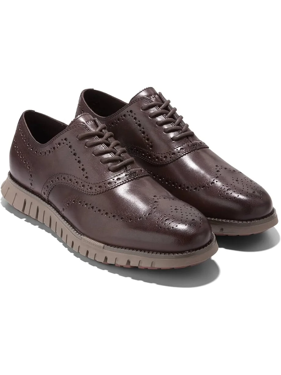 Оксфорды Cole Haan Zerogrand Remastered Wing Tip Unlined, цвет Dark Chocolate/Irish Coffee — 1