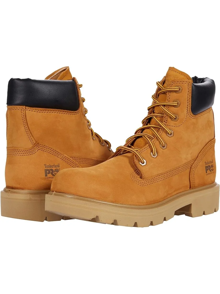Рабочие ботинки Timberland PRO Sawhorse 6" с композитным подноском, водонепроницаемые — бежевый