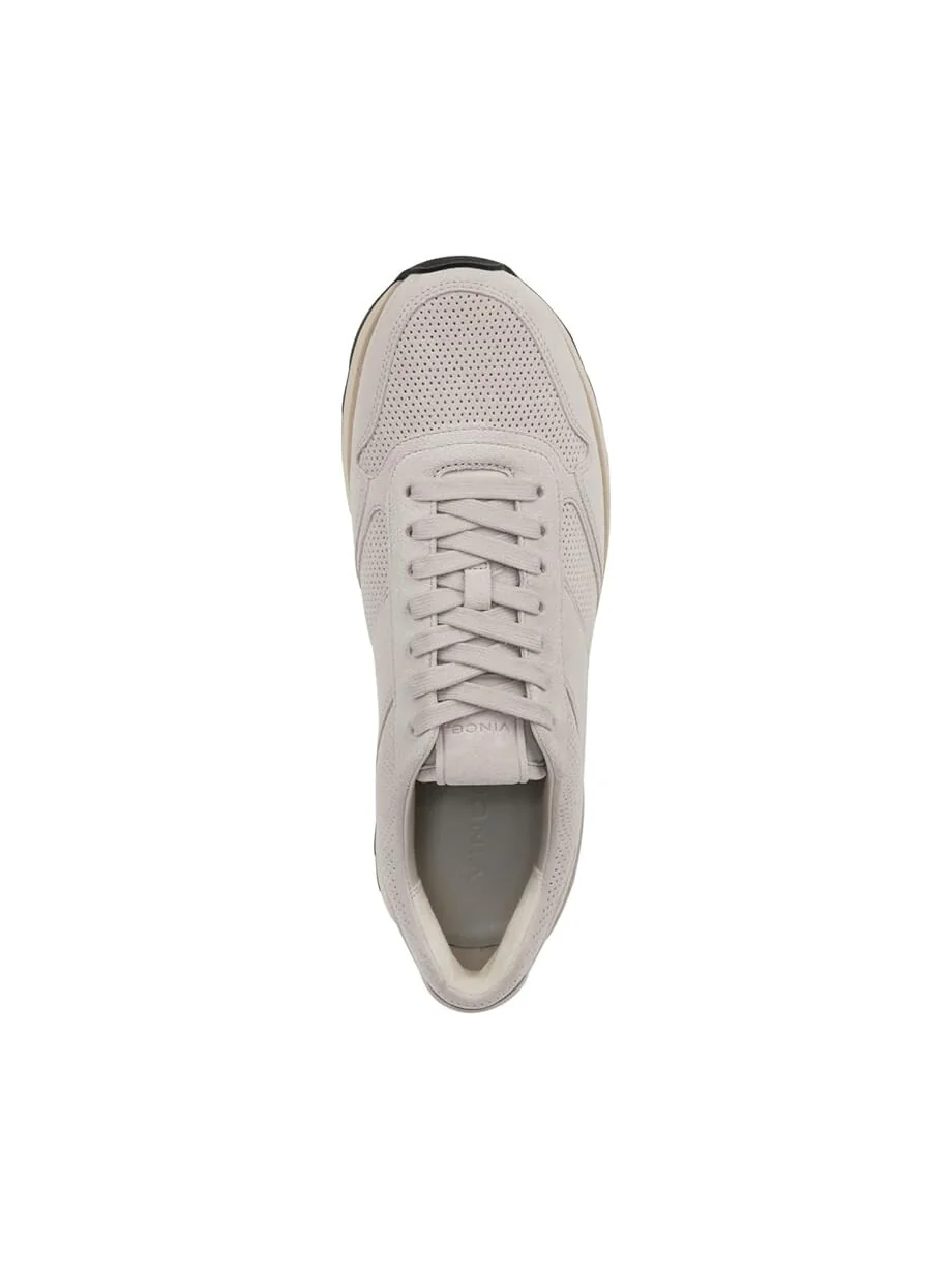 Кроссовки Vince Edric Perforated Lace-Up Sneakers, цвет Horchata Suede — 2