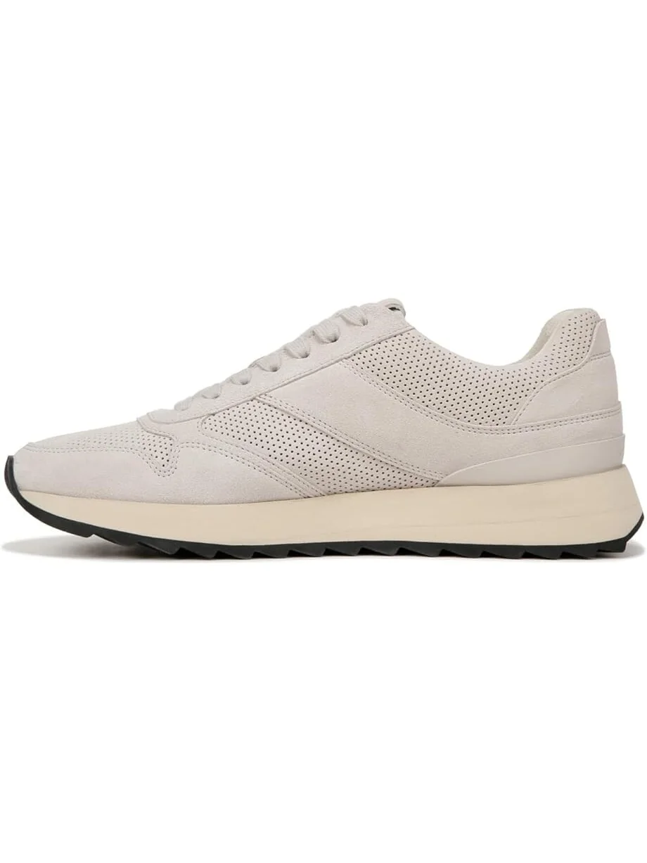 Кроссовки Vince Edric Perforated Lace-Up Sneakers, цвет Horchata Suede — 4