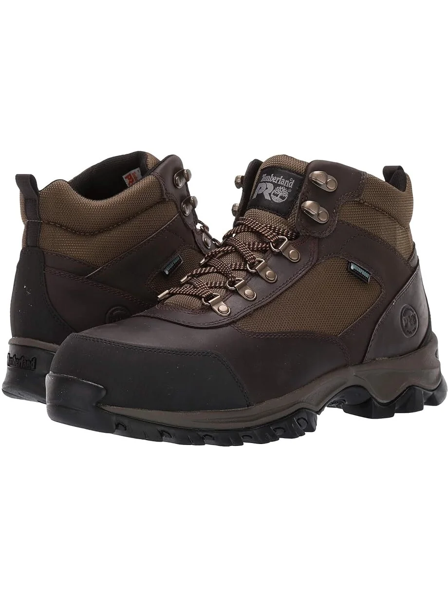 Ботинки мужские Timberland PRO Keele Ridge Work Steel Safety Toe, водонепроницаемые, коричневый нубук — 1