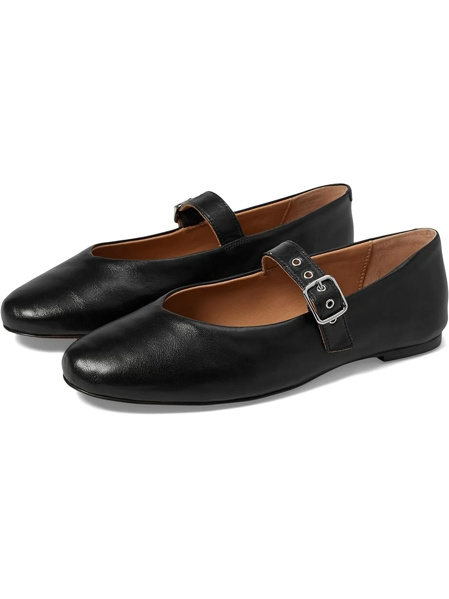 Туфли на плоской подошве Madewell Madewell hera grommet mary jane flat — черный