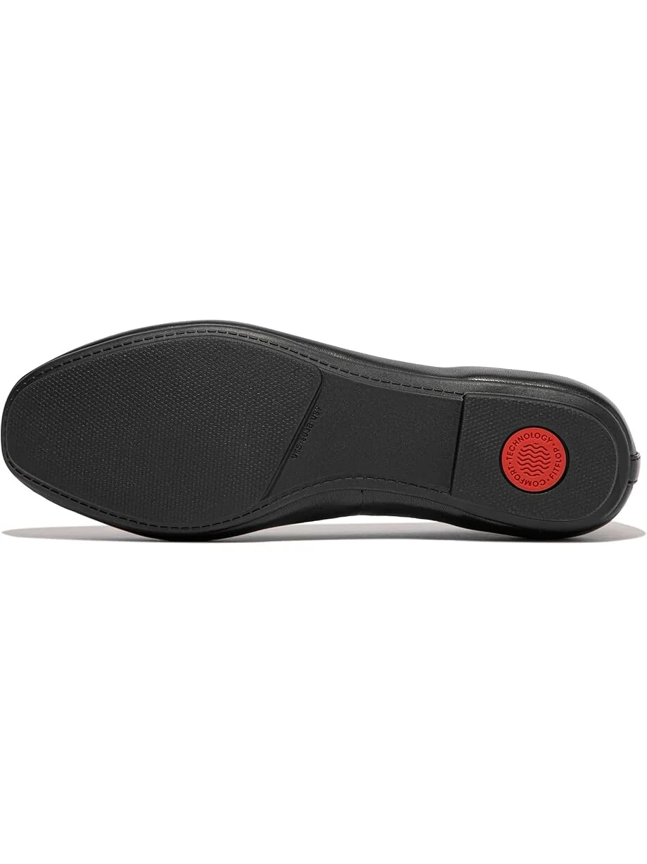 Туфли на плоской подошве FitFlop Delicato Bow Soft Leather Ballerinas — 3