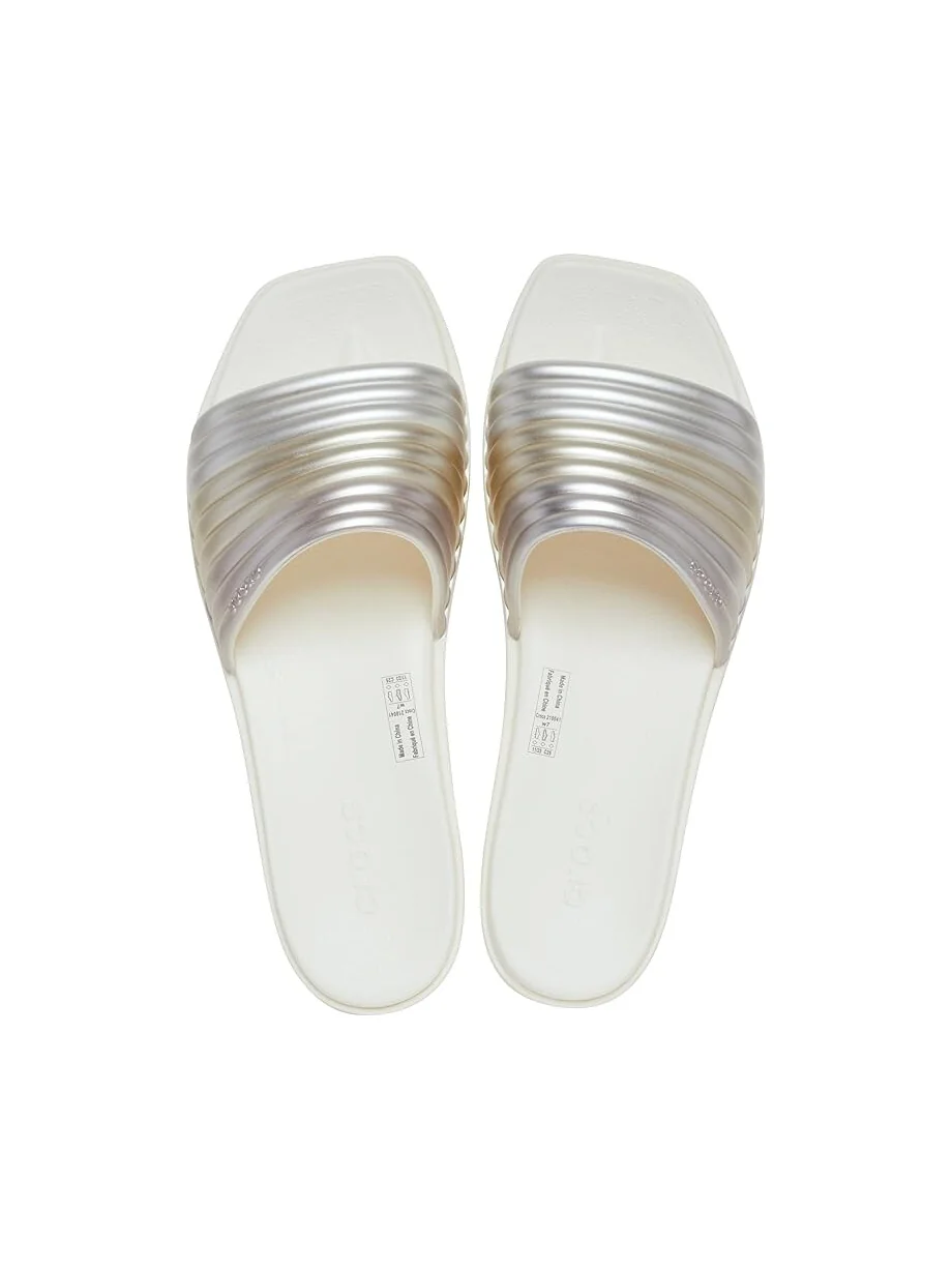 Сандалии Crocs Miami Slide Sandals, цвет Metallic Chalk — 2