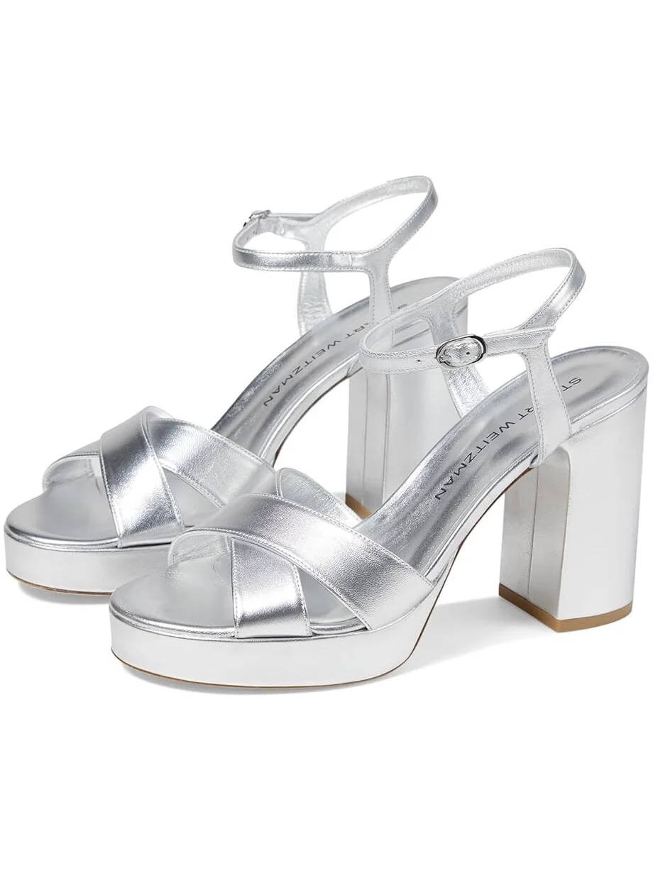 Туфли Stuart Weitzman Dayna Platform Sandal — серебристый