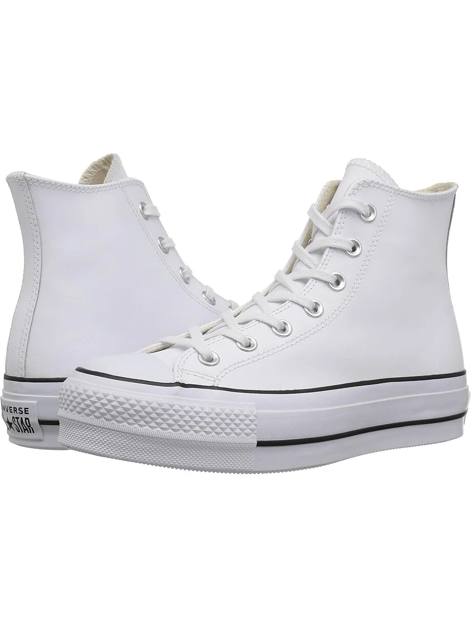 Кроссовки Converse Chuck Taylor All Star High Top Platform Leather Sneaker — белый