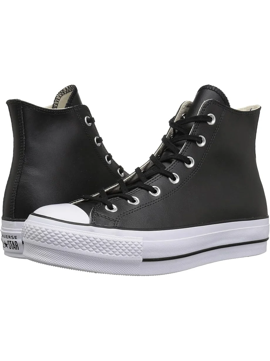 Кроссовки Converse Chuck Taylor All Star High Top Platform Leather Sneaker — белый