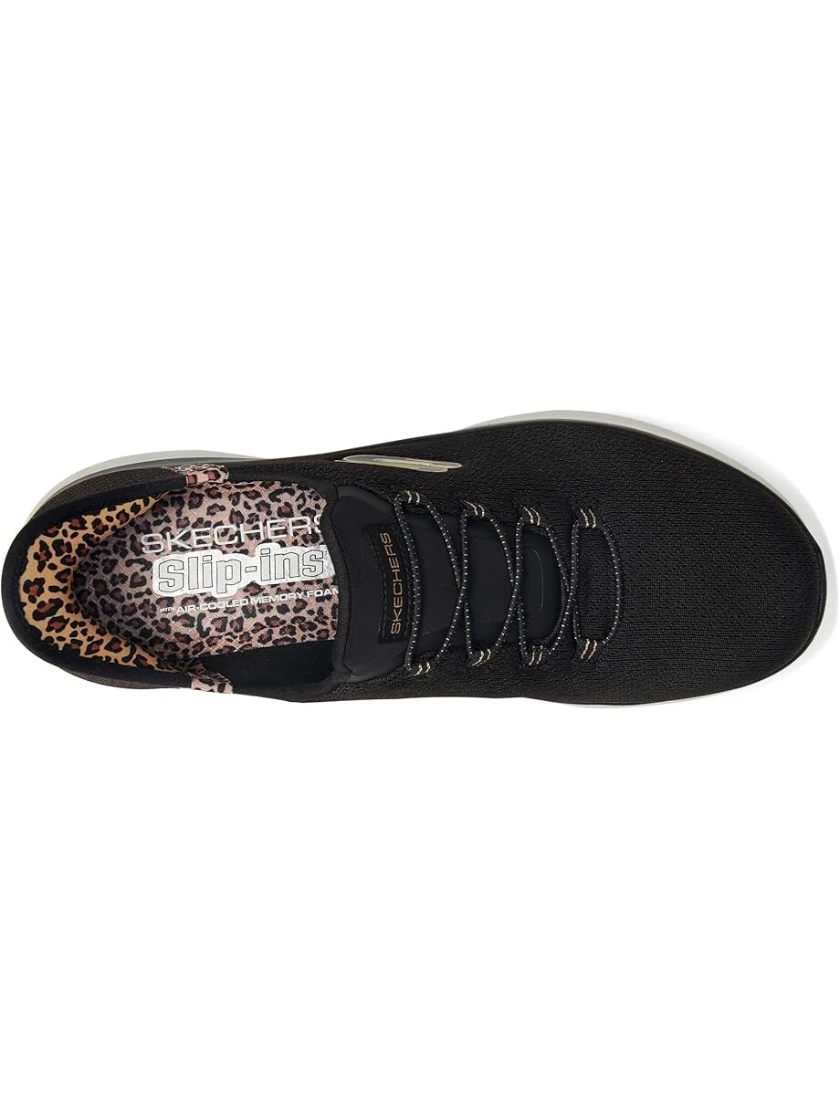Кроссовки SKECHERS Summits Leopard Chic Hands Free Slip-INS — 2