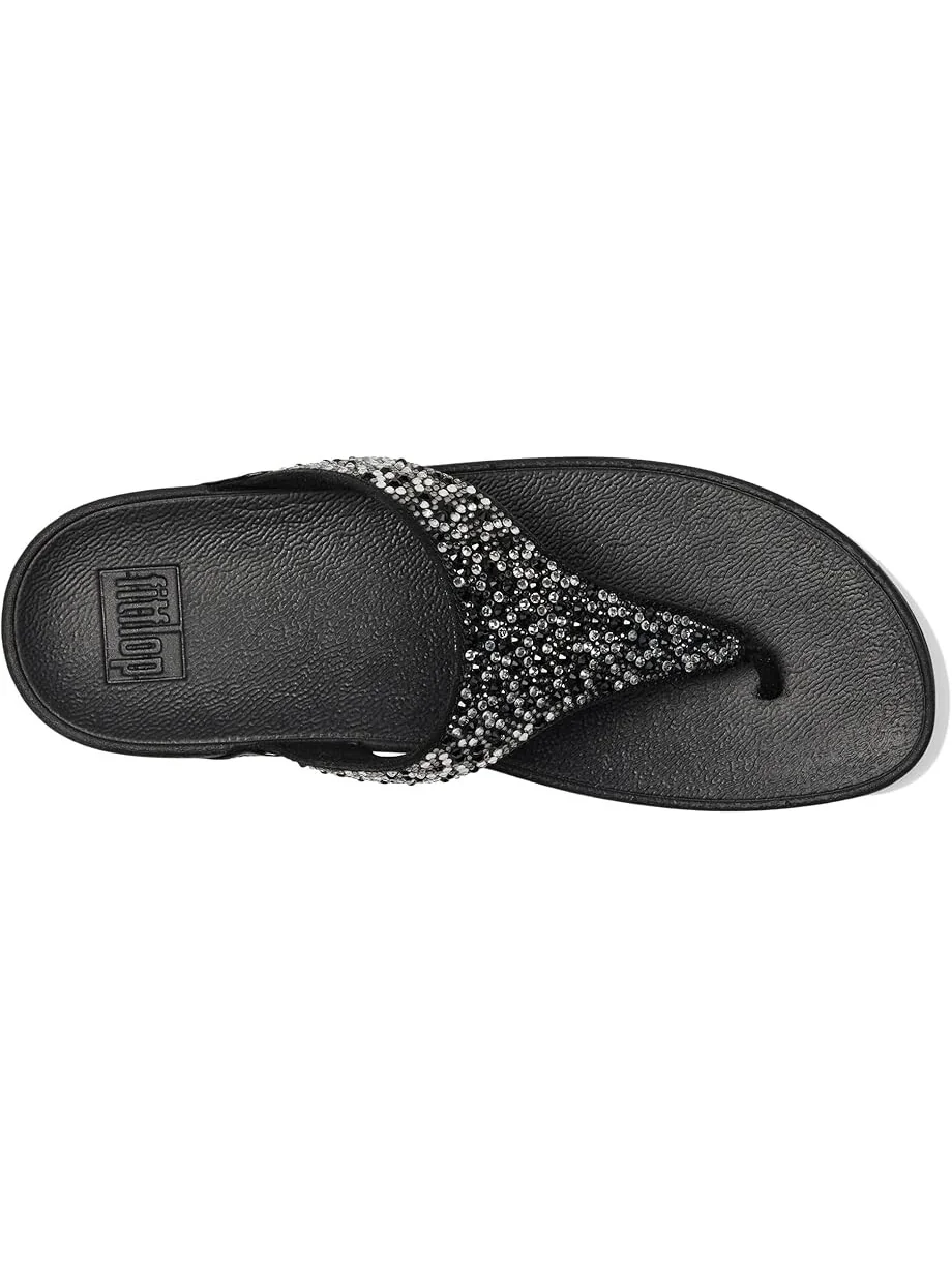 Сандалии FitFlop Lulu Crystal-Mix Toe-Post Sandals — 2