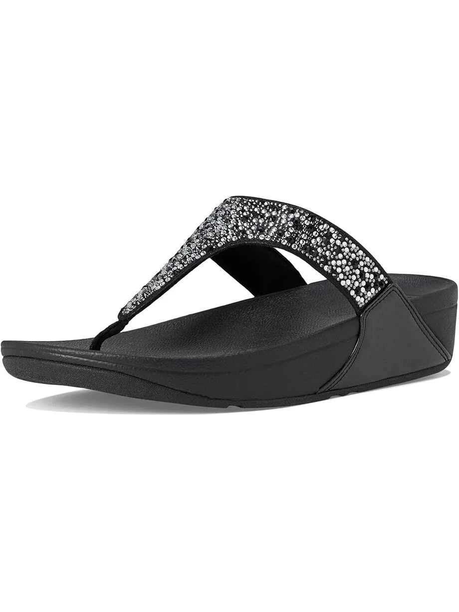 Сандалии FitFlop Lulu Crystal-Mix Toe-Post Sandals — 7