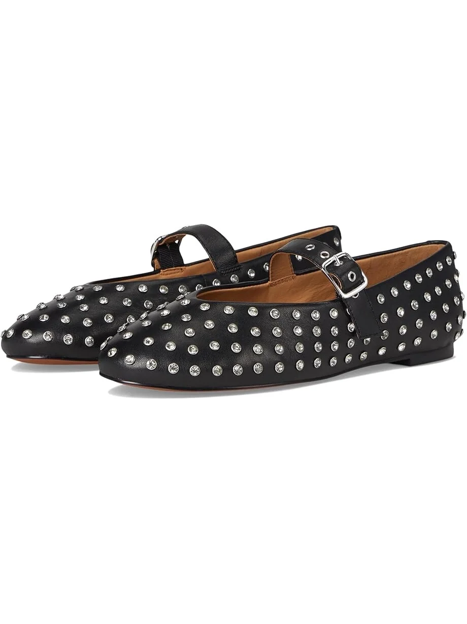 Туфли на плоской подошве Madewell Hera Grommet Mary Jane Flat - Bezel Crys — черный