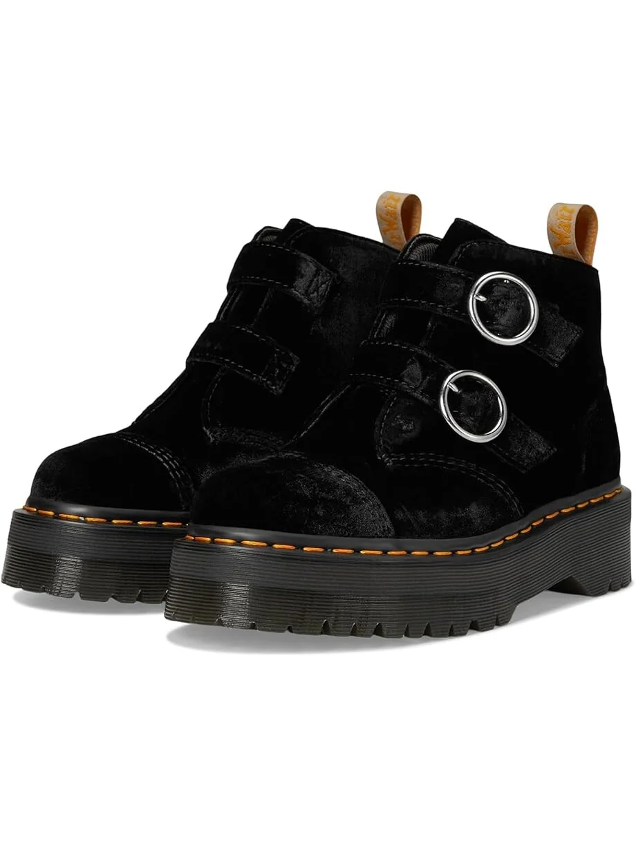 Ботинки Dr. Martens Vegan Devon Velvet на платформе — 1