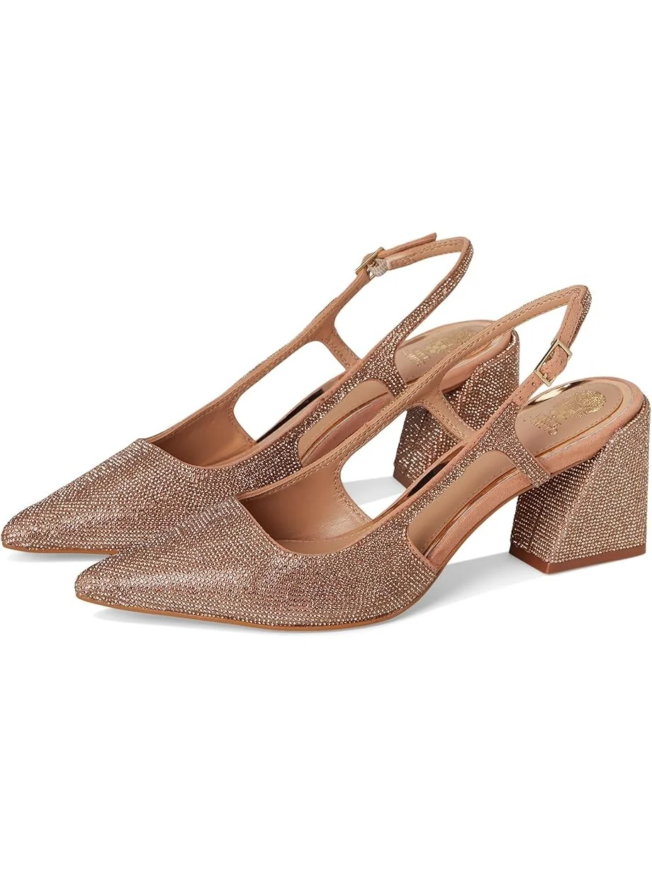 Туфли Vince Camuto Sindreea Rhinestone Block Heel Slingback Pump — розовый