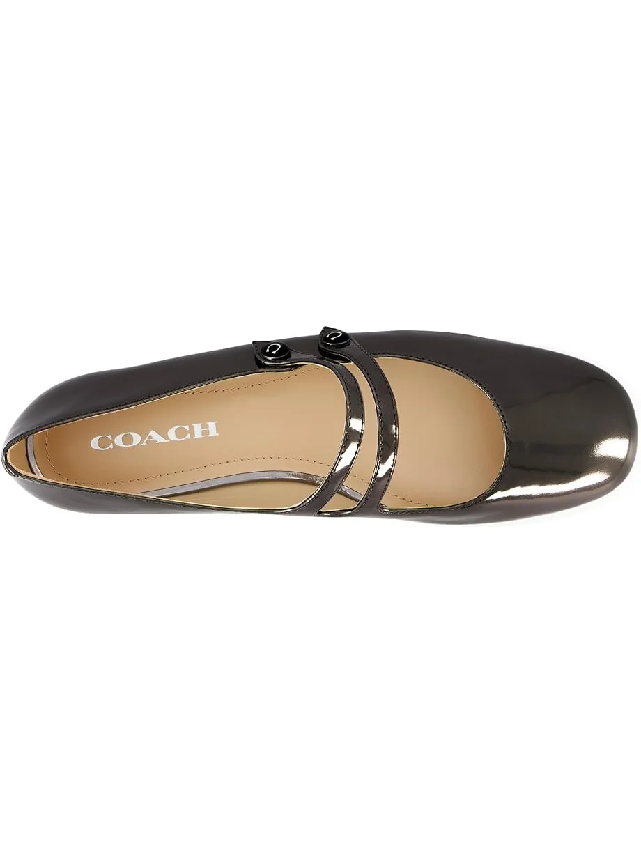 Туфли на плоской подошве COACH Winley Metallic Leather Mary Jane — 2