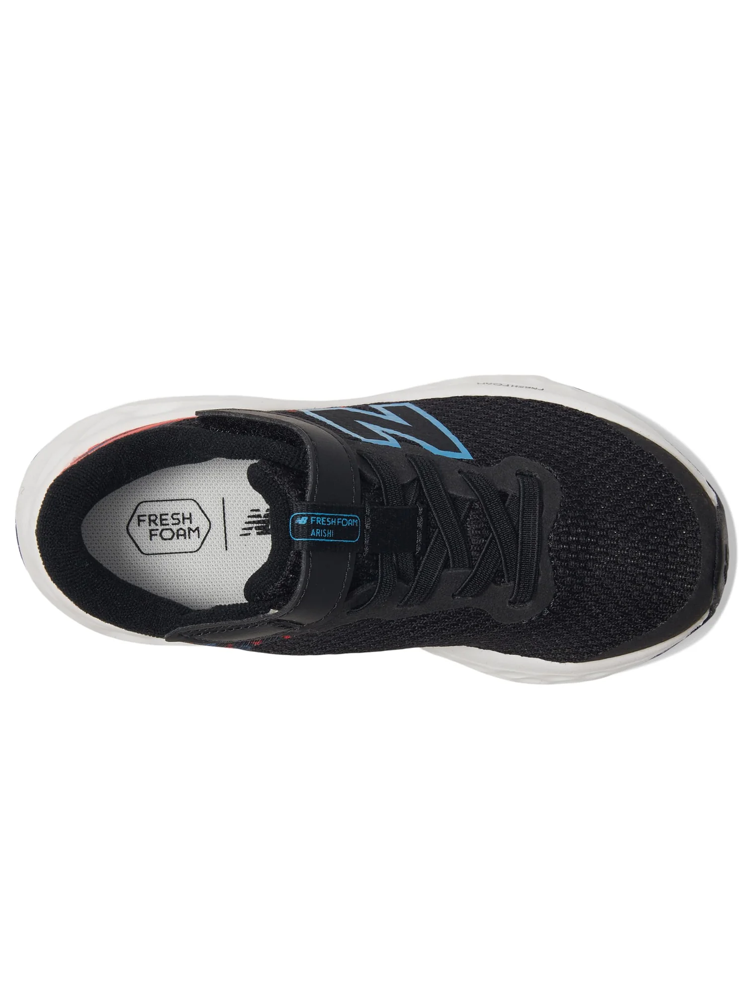 Кроссовки New Balance Kids Fresh Foam Arishi v4 Bungee Lace with Top Strap — изображение 2 из 7, черный//красный