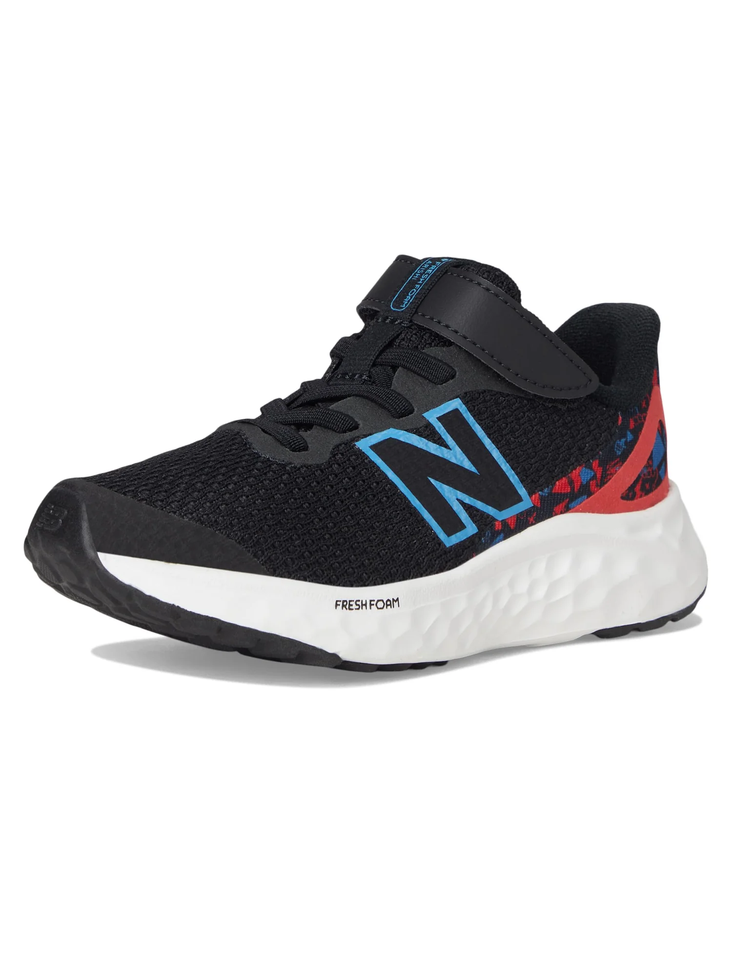 Кроссовки New Balance Kids Fresh Foam Arishi v4 Bungee Lace with Top Strap — изображение 7 из 7, черный//красный