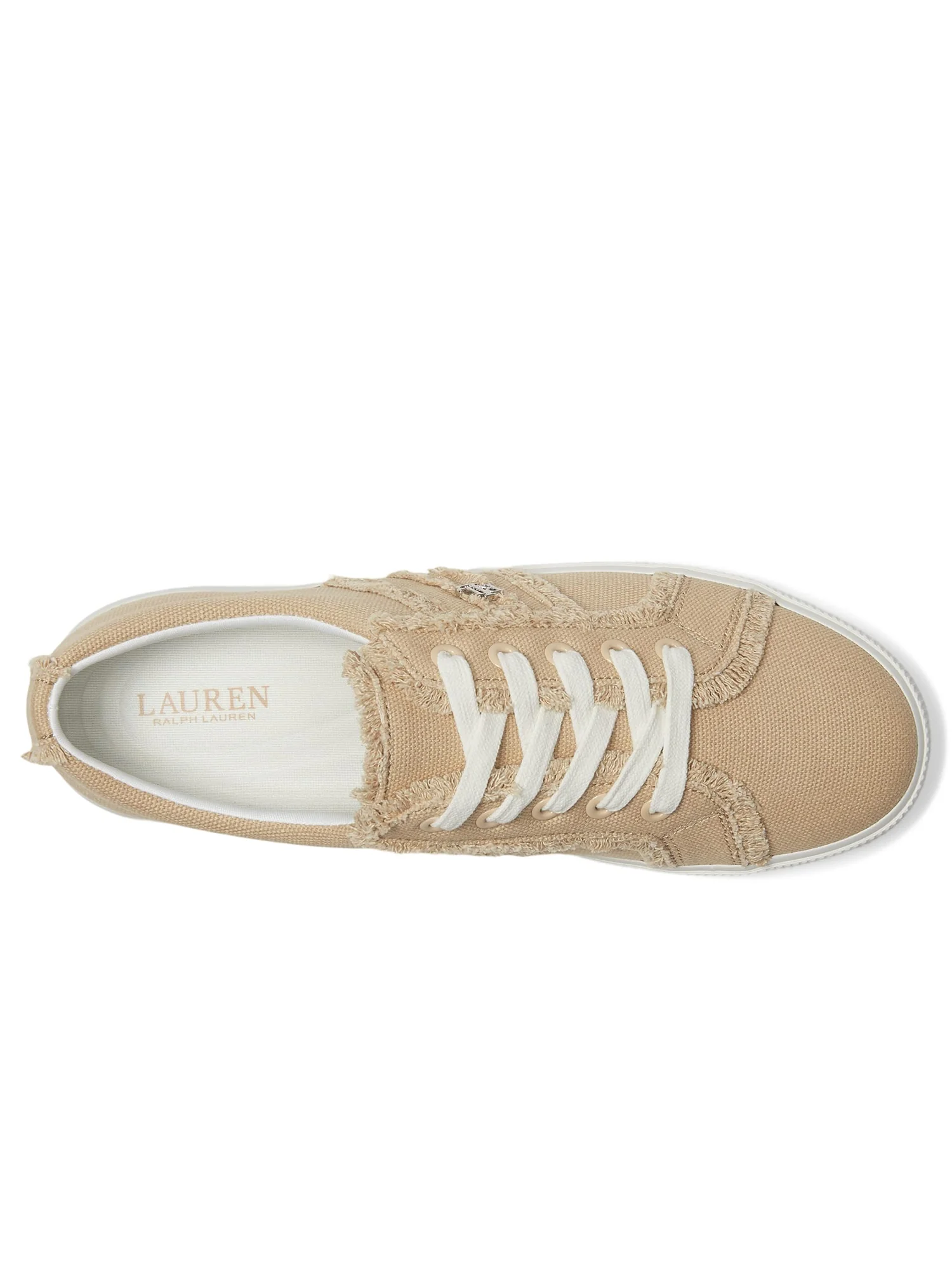 Кроссовки Lauren Ralph Lauren Janson Frayed Canvas Sneakers — 2
