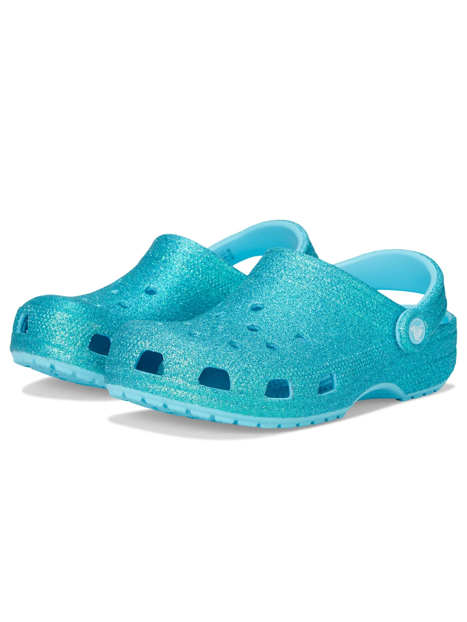Туфли Crocs Kids Classic Glitter Clogs, цвет Tinted Glass — прозрачный