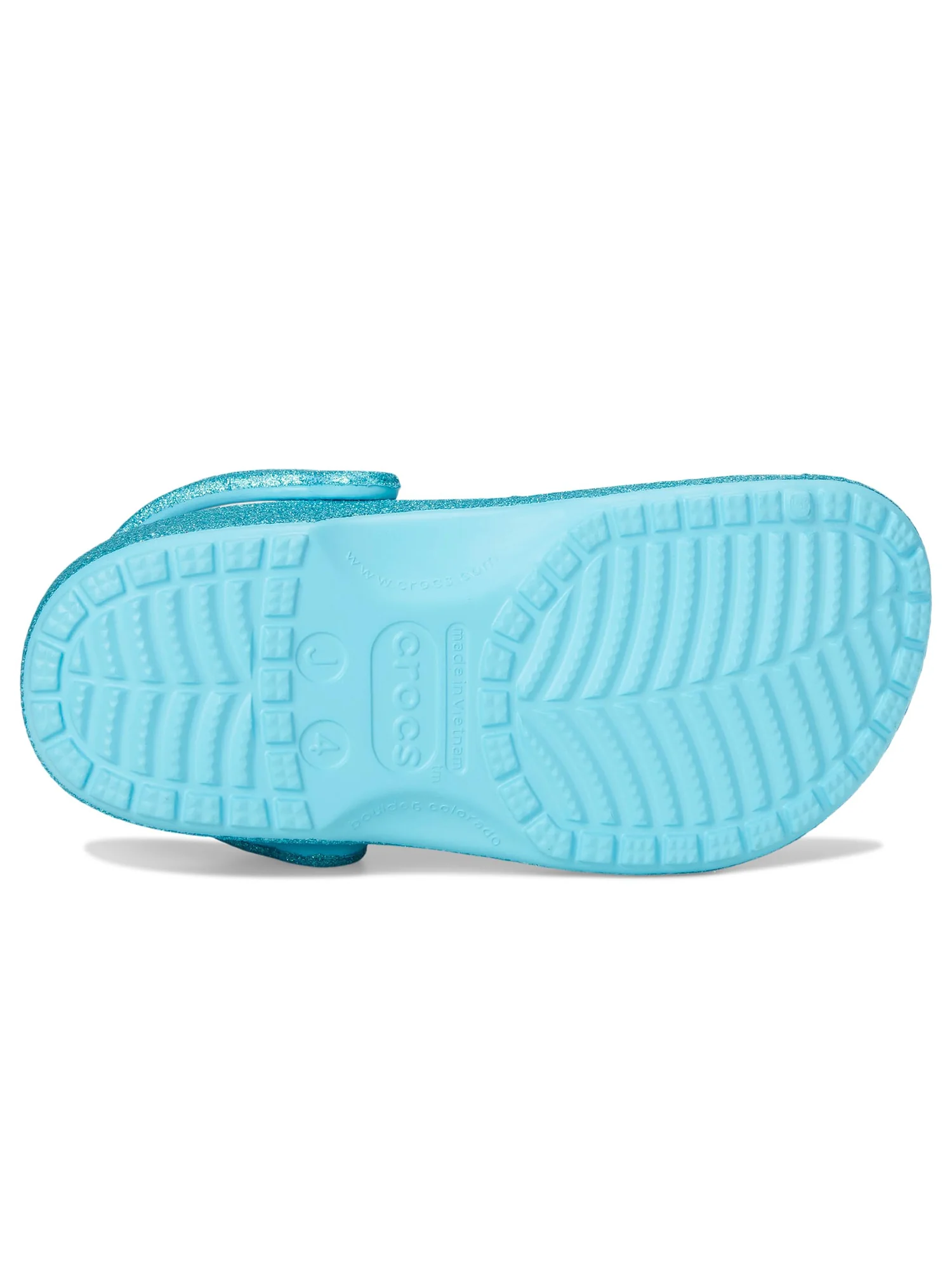 Туфли Crocs Kids Classic Glitter Clogs, цвет Tinted Glass — 3