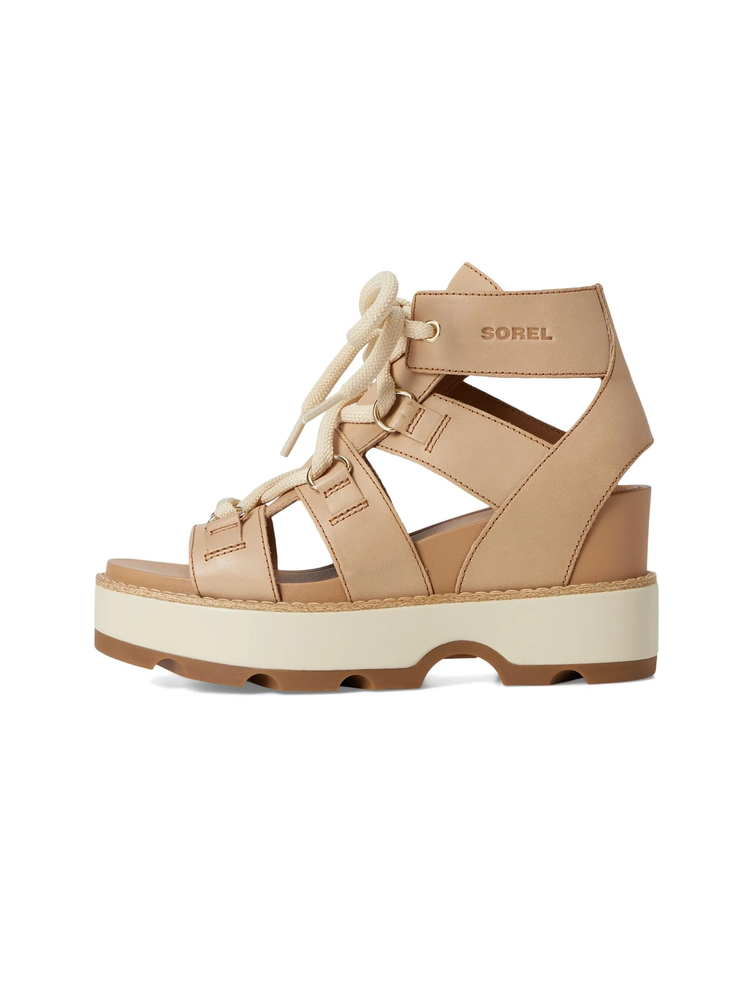 Сандалии SOREL Joanie IV Lace Wedge, цвет Honest Beige — 4