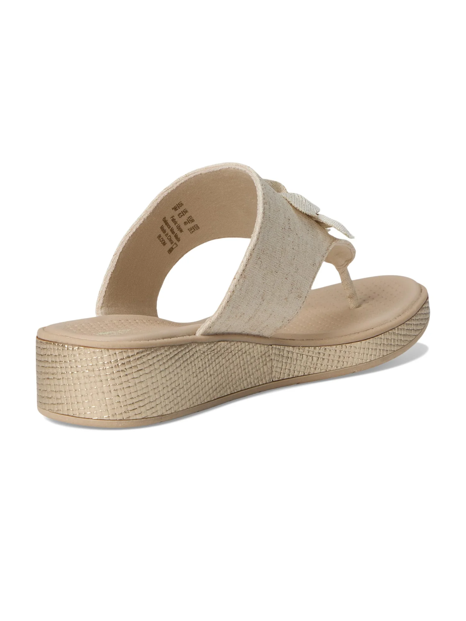 Сандалии LifeStride Bloom Thongs, цвет Natural Stretch Linen Fabric — 5