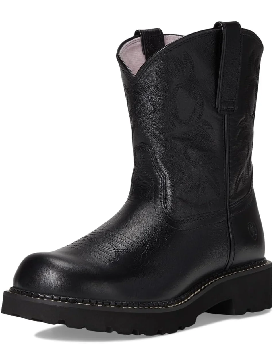Женские ковбойские полусапоги Ariat Fatbaby кожаные с вышивкой — 7