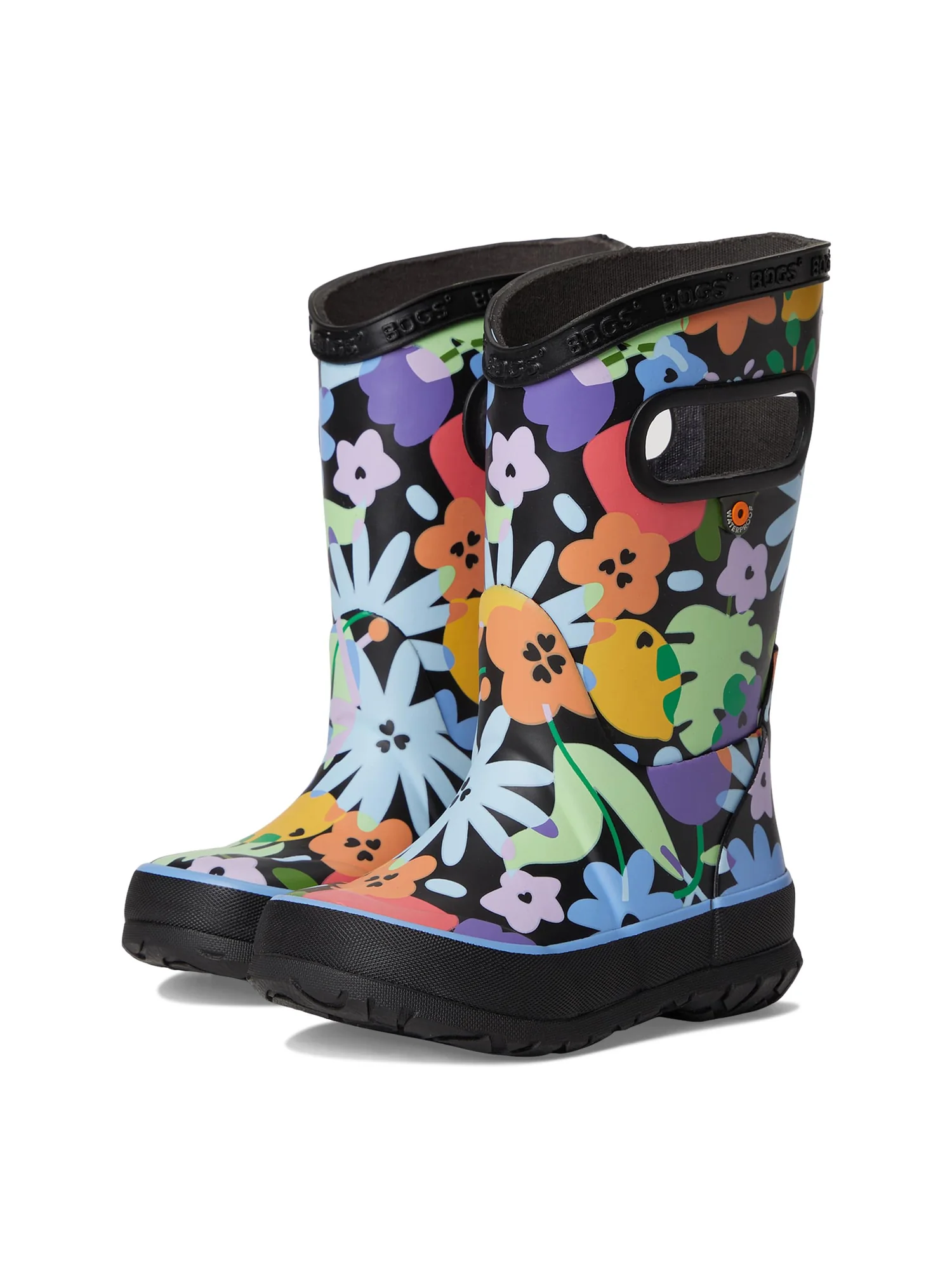 Ботинки Bogs Kids Rainboot Overlap Flowers — мульти