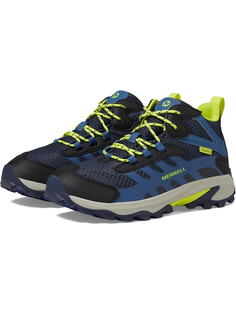 Детские треккинговые ботинки Merrell Moab Speed 2 Mid Waterproof (Little Kids/Big Kids) Merrell Kids — зеленый