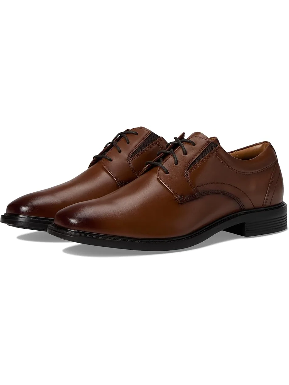 Мужские оксфорды Nunn Bush Stark Plain Toe Oxford Leather Business Formal Derby Dress Casual Lace-Up — 1