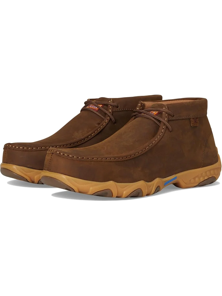 Ботинки Twisted X Work Work Chukka Driving Moc, цвет Distressed Saddle — коричневый