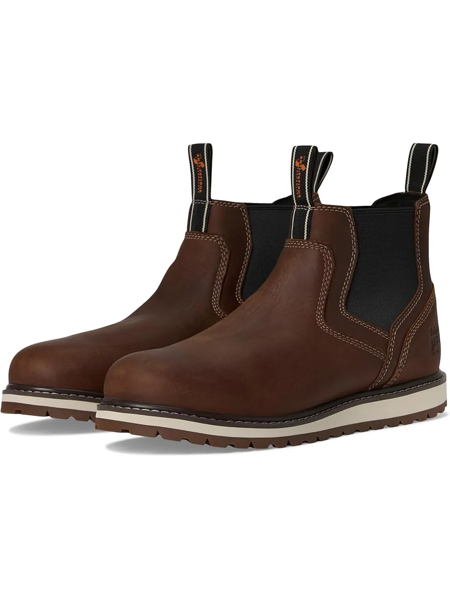 Ботинки челси Timberland PRO Irvine кожаные с контрастной строчкой — 1
