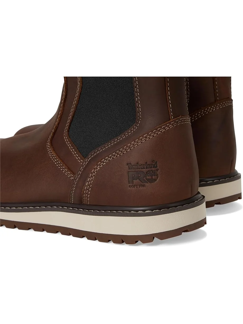 Ботинки челси Timberland PRO Irvine кожаные с контрастной строчкой — 6
