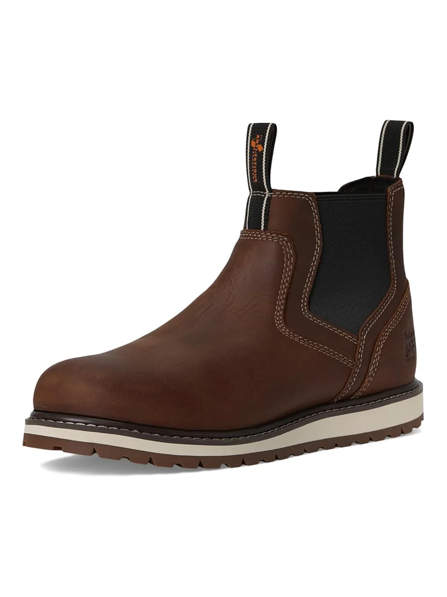Ботинки челси Timberland PRO Irvine кожаные с контрастной строчкой — 7