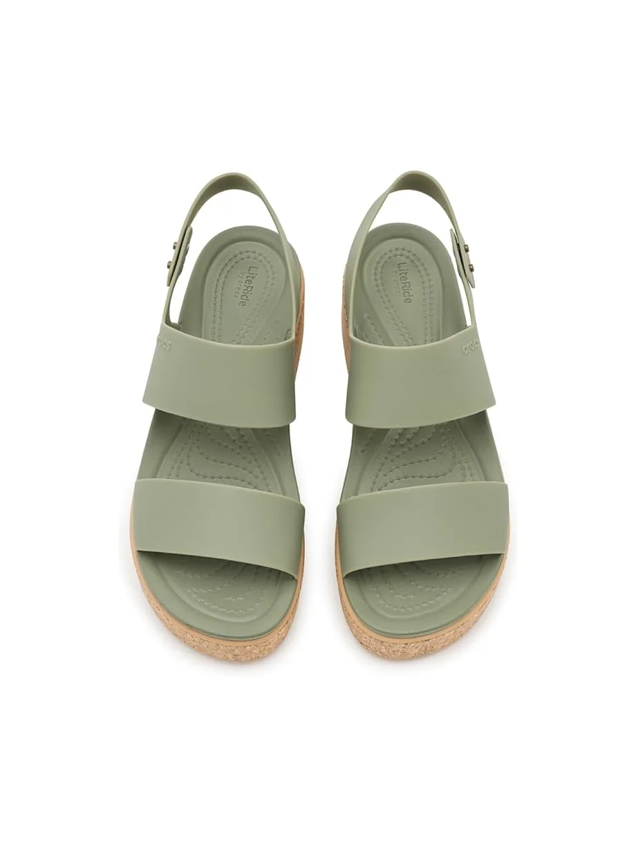 Женские босоножки Crocs Brooklyn Cork Low Wedge, Cargo — 2