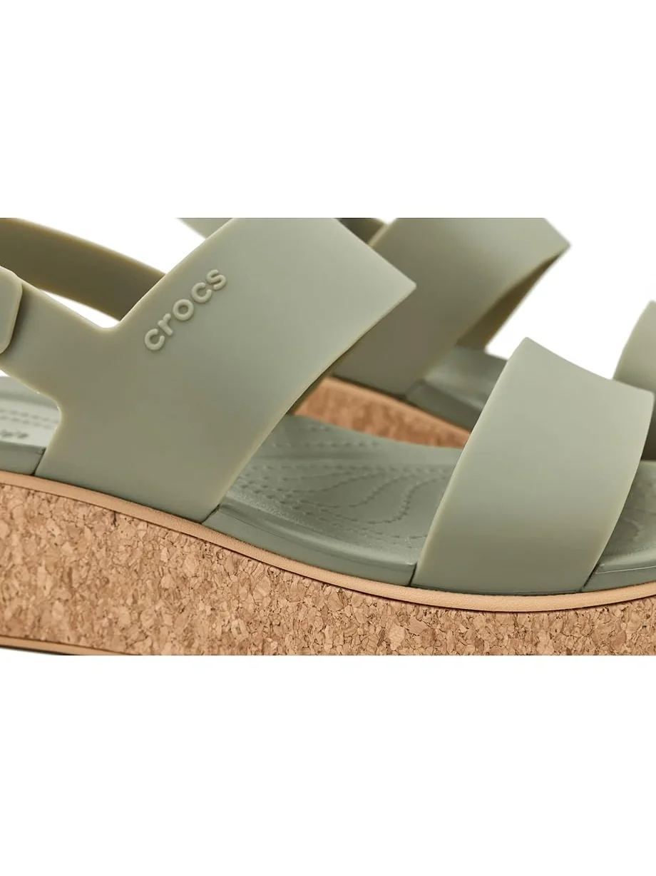 Женские босоножки Crocs Brooklyn Cork Low Wedge, Cargo — 6