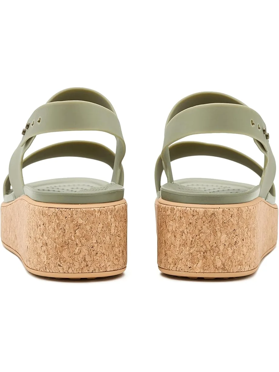 Женские босоножки Crocs Brooklyn Cork Low Wedge, Cargo — 7