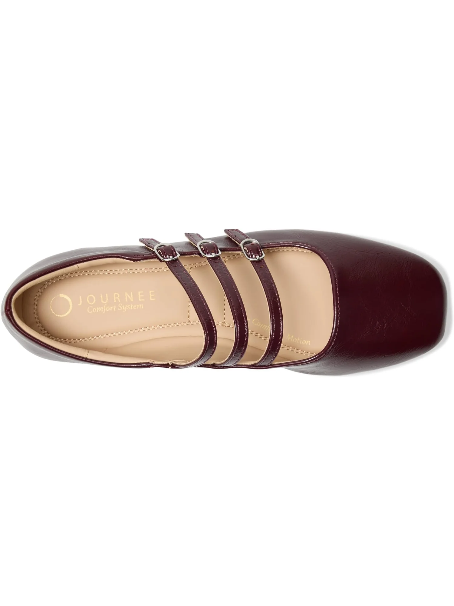 Балетки Journee Collection Women's Darlin, Crinkle/Oxblood — 2